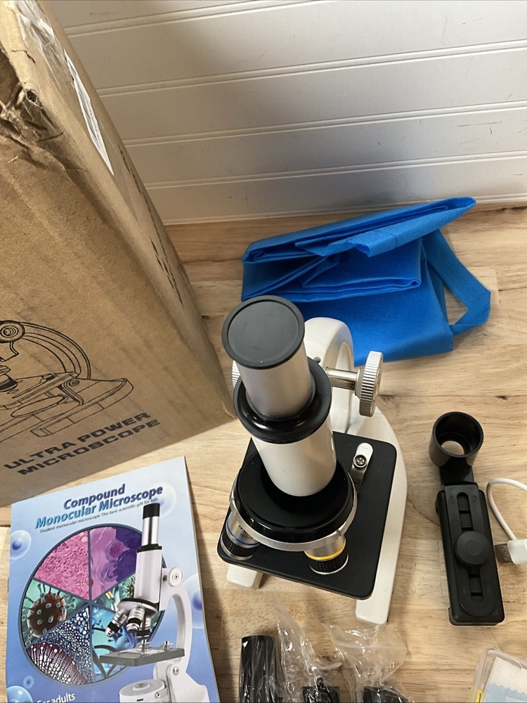 JECONE Microscope for Adults & Kids, 40X-2000X High-Power Compound Microscope