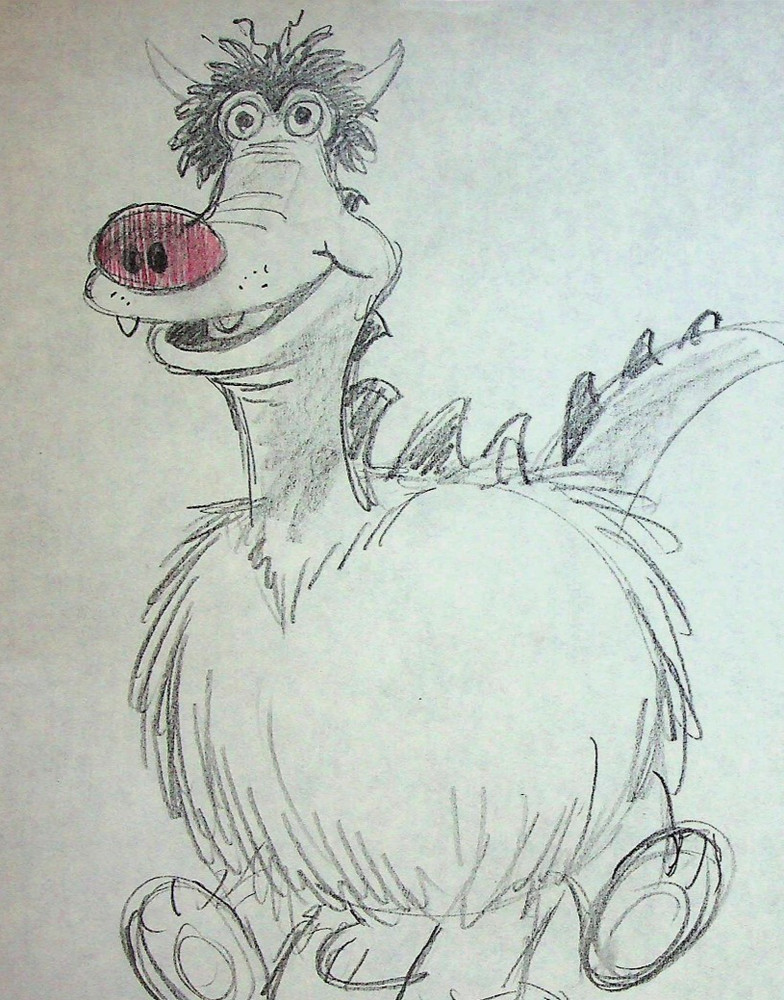 Daffy Dragons (Unreleased) JERRY EISENBERG Signed Hand-Drawn Character Layout#LF