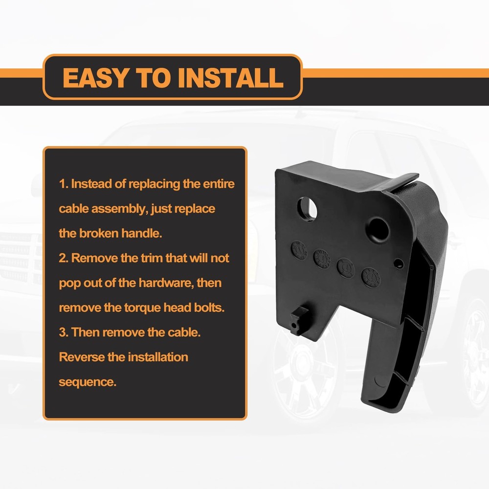 BSAMZO Hood Latch Release Pull Handle 15741109 Compatible with Black