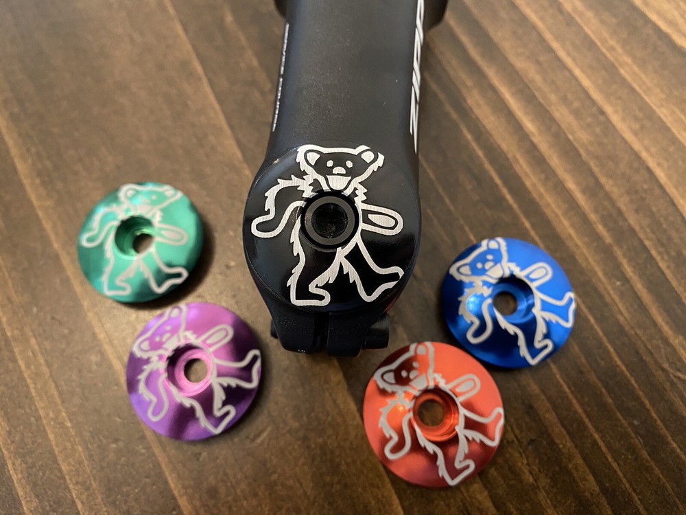 Dancing Bear - Threadless Bicycle Headset Stem Black Cap 1 1/8"