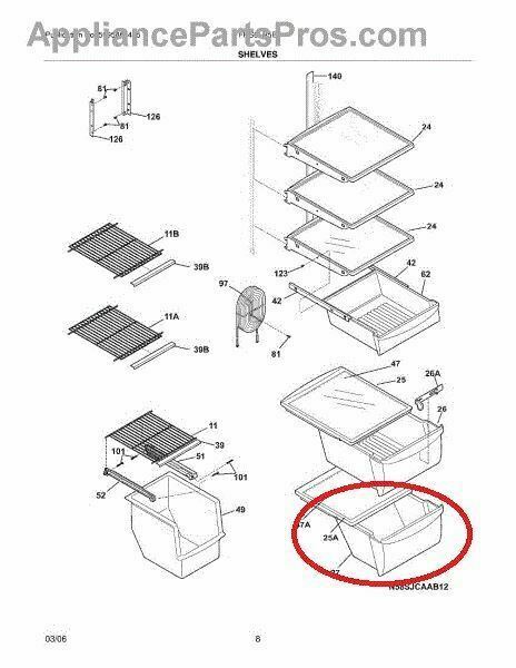 Bottom Drawer Compatible with FRIGIDAIRE Refrigerator FFHS2622MSF FFHS2622MHH