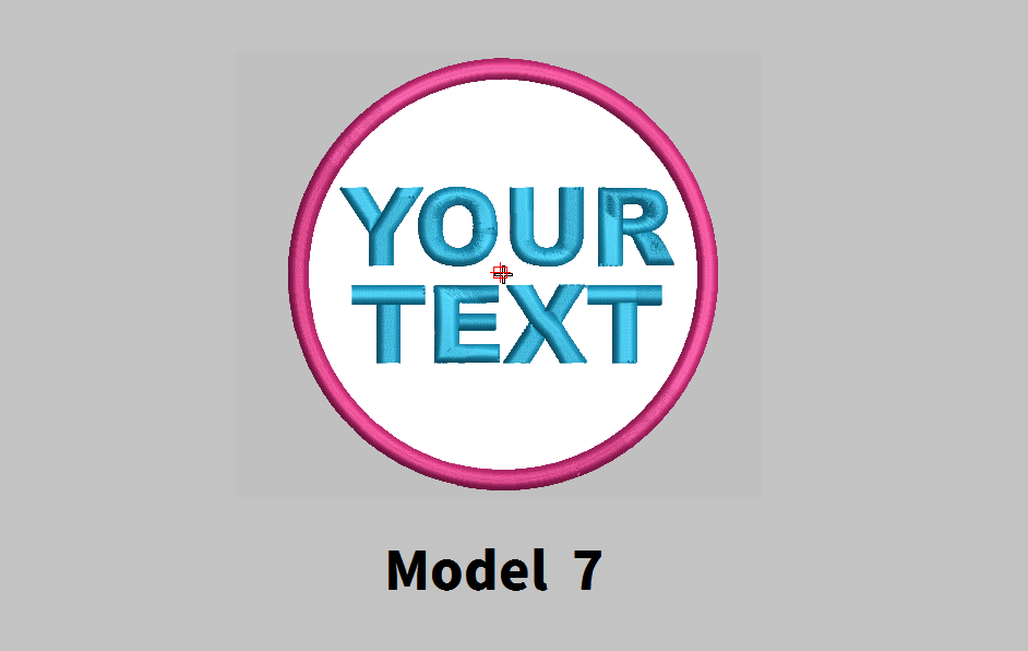 Custom Embroidery 3" Round Patch Biker Embroidered two lines text sew on