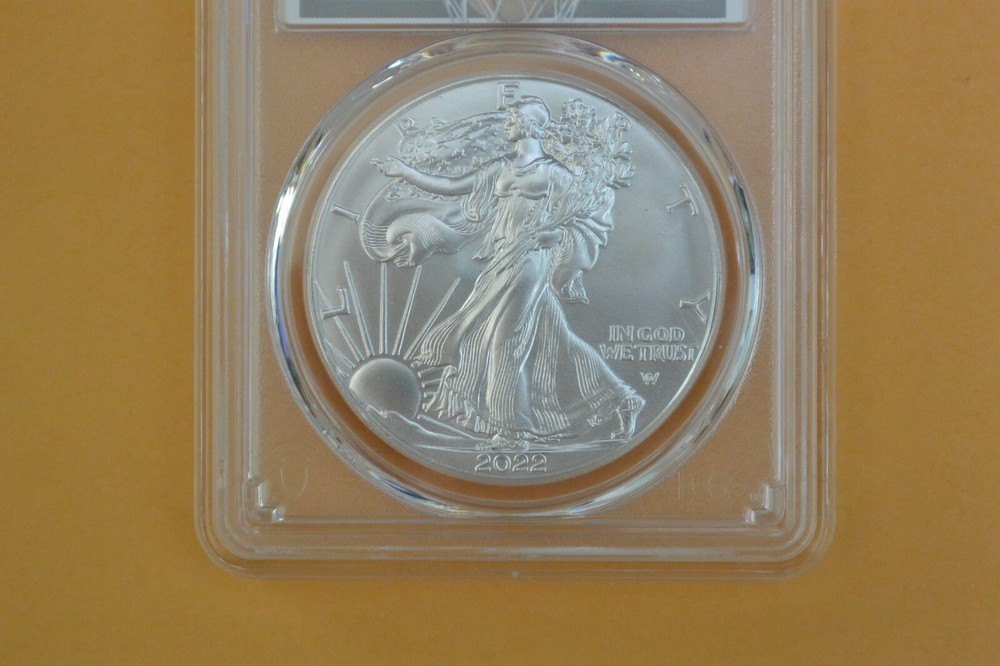 2022 $1 American Silver Eagle 1oz PCGS MS70 First Day Issue Robert Parish