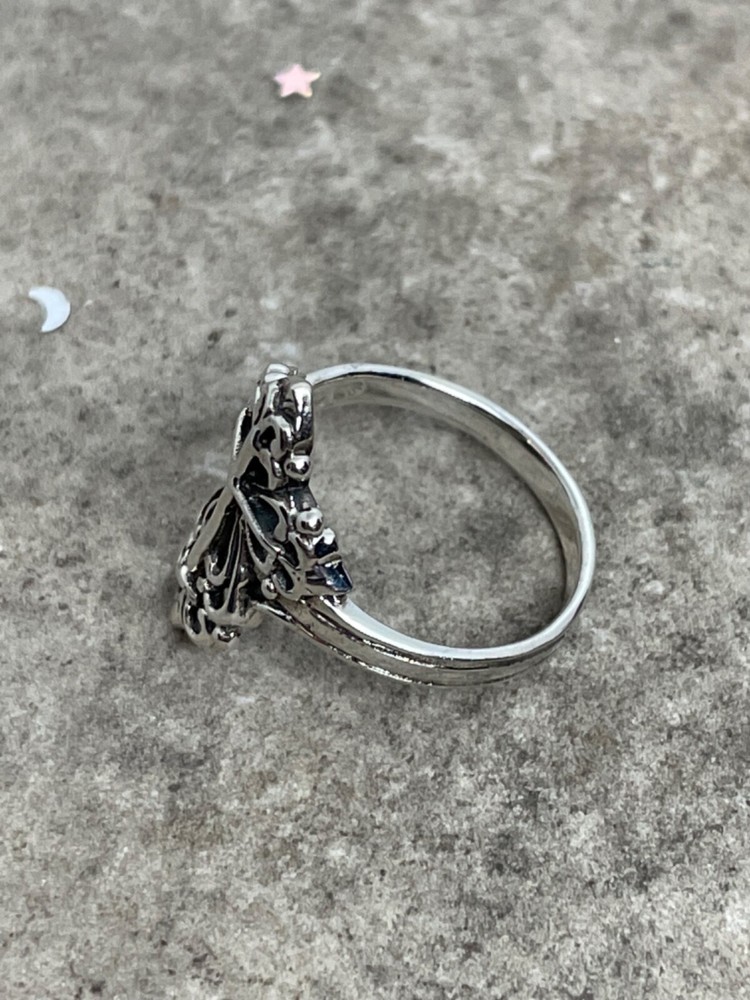 Sterling Silver Cross Ring, Victorian Ring