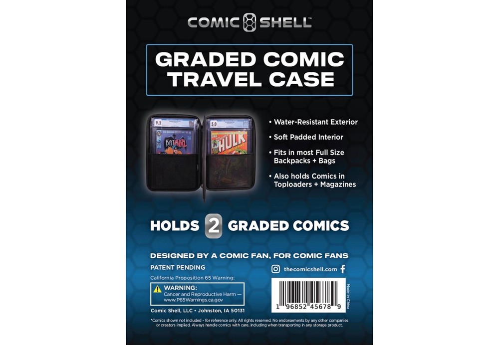 2 QTY COMIC SHELL ⚡ UPGRADED V2 Hardshell Travel Case Storage Box Graded CGC Raw