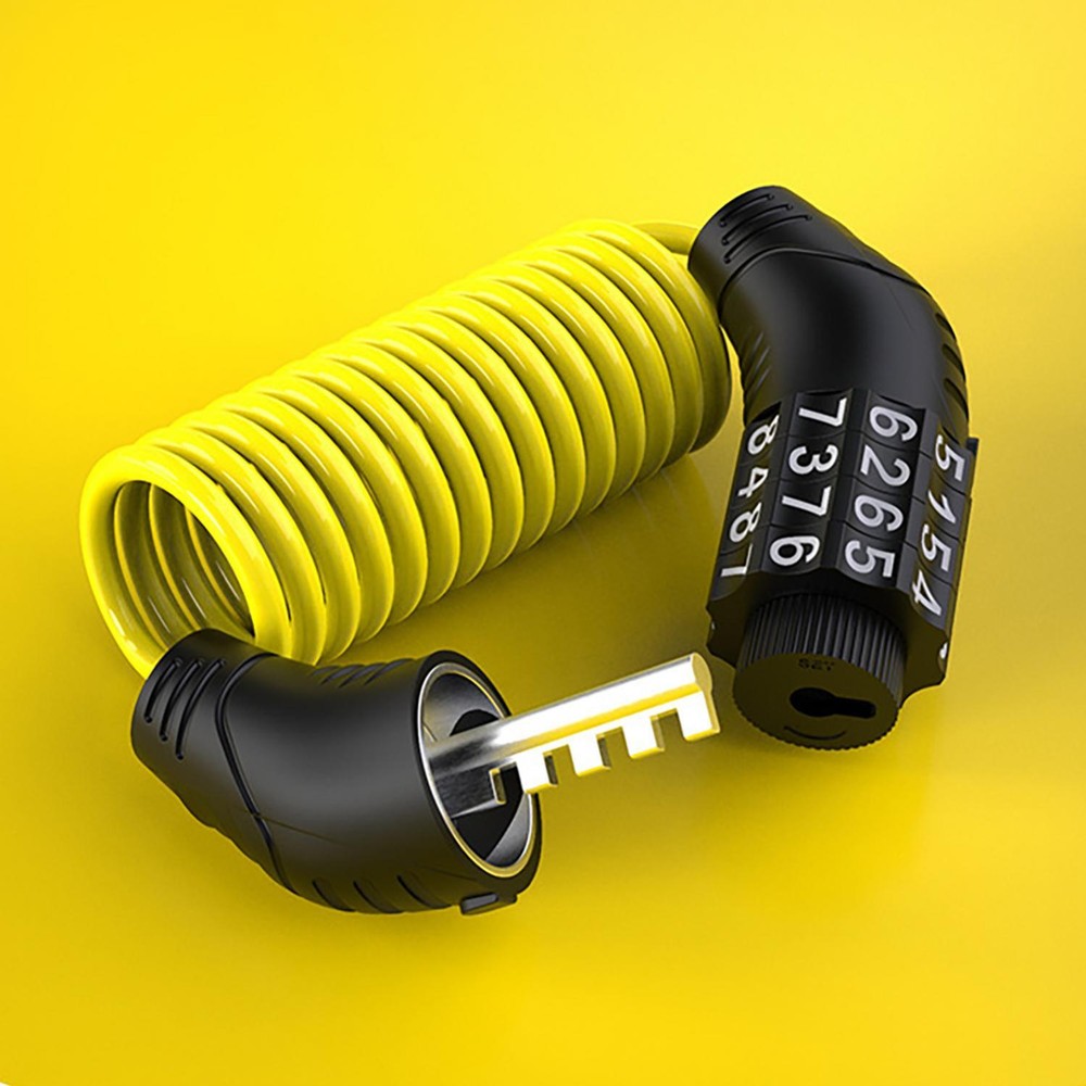 Combination Bike Cable Lock - 4 Digit 1.45M Long Security Cable Lock FOR Scooter