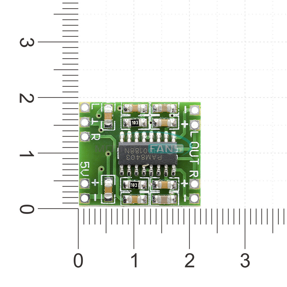 5PCS Digital Amplifier Board Class D 2*3W USB Power Mini PAM8403 Audio Module