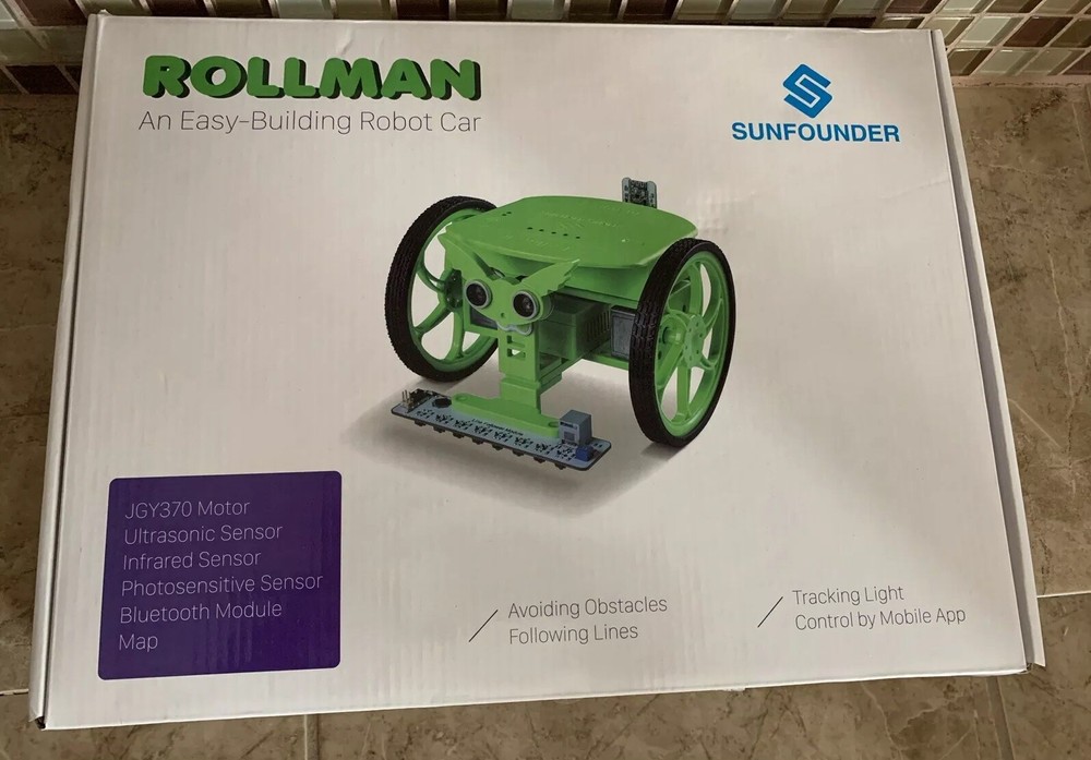 Rollman STEM Learning Educational DIY Robot Kit Block Green New