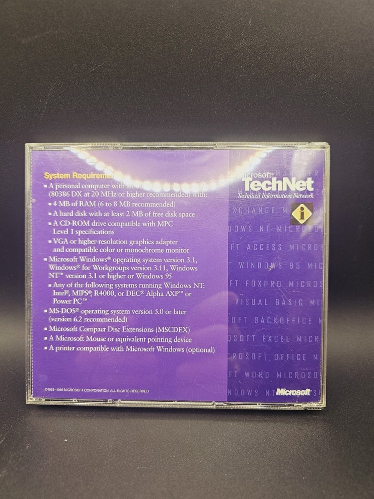 Microsoft TechNet - Technical Information Network - May 1996