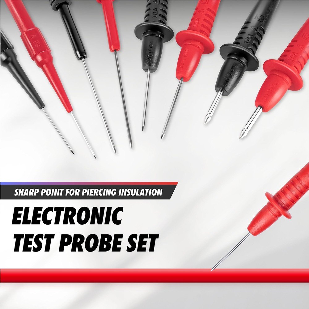 29pcs Multimeter Test Leads Kit With Replaceable Wire Piercing Probes Alligator