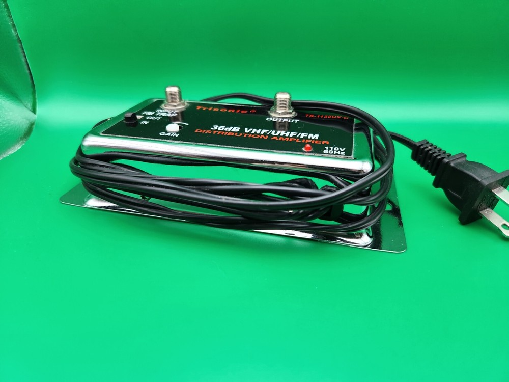 Trisonic 36dB VHF/UHF/FM Distribution Amplifier Tested