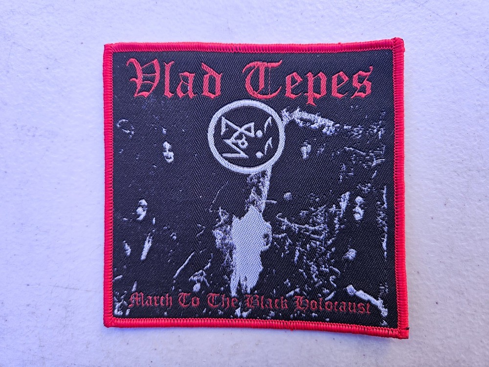 VLAD TAPES, SEW ON RED BORDER WOVEN PATCH