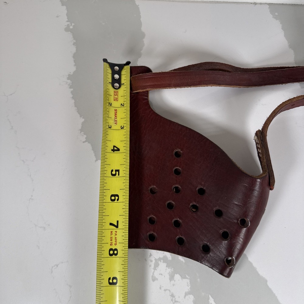 Vintage Thick Leather Dog Muzzle Large - XLarge adjustable strap*