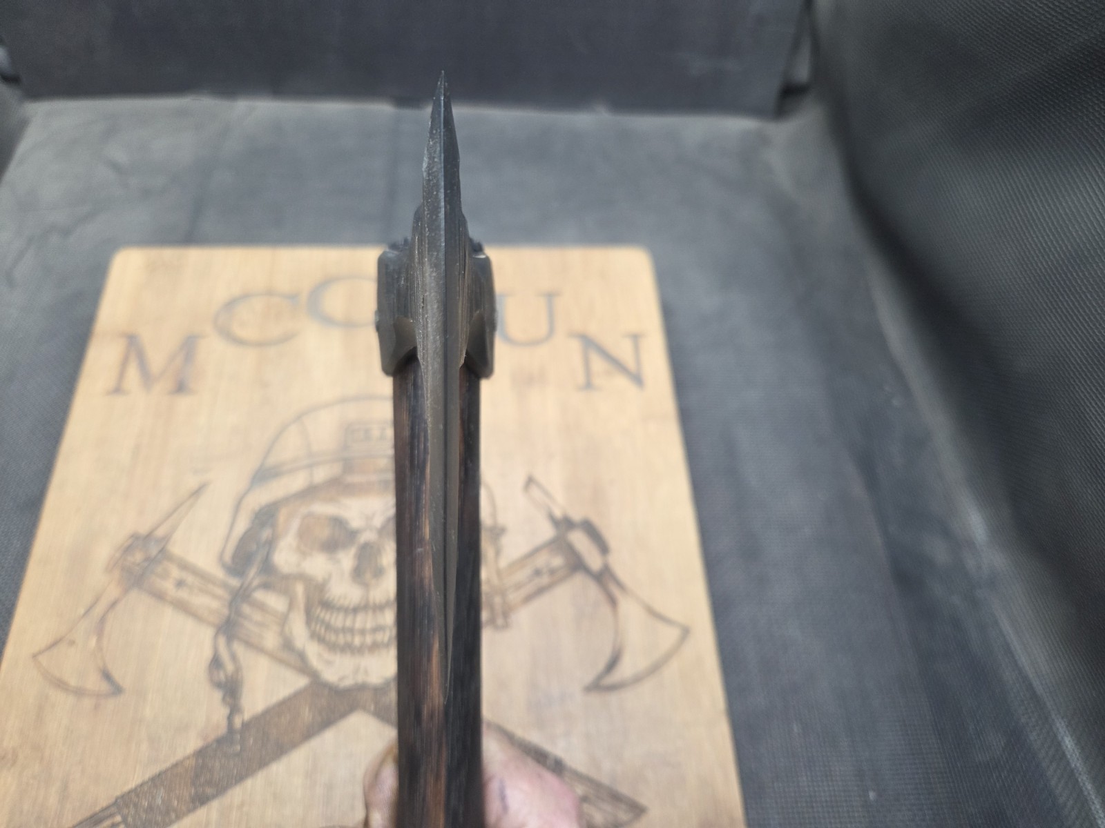 HAND FORGED AIRBORNE RANGER SPIKE TOMAHAWK BY MARK MCCOUN MADE IN THE USA