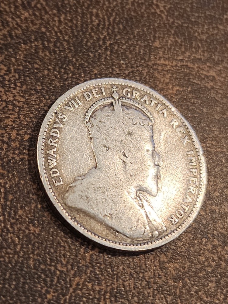 1904 Canadian 25 Cents Silver Coin
