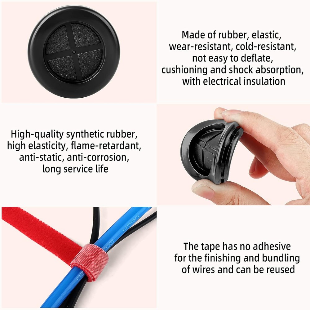 63Pcs Rubber Grommet Kit, Drill Hole Firewall Black