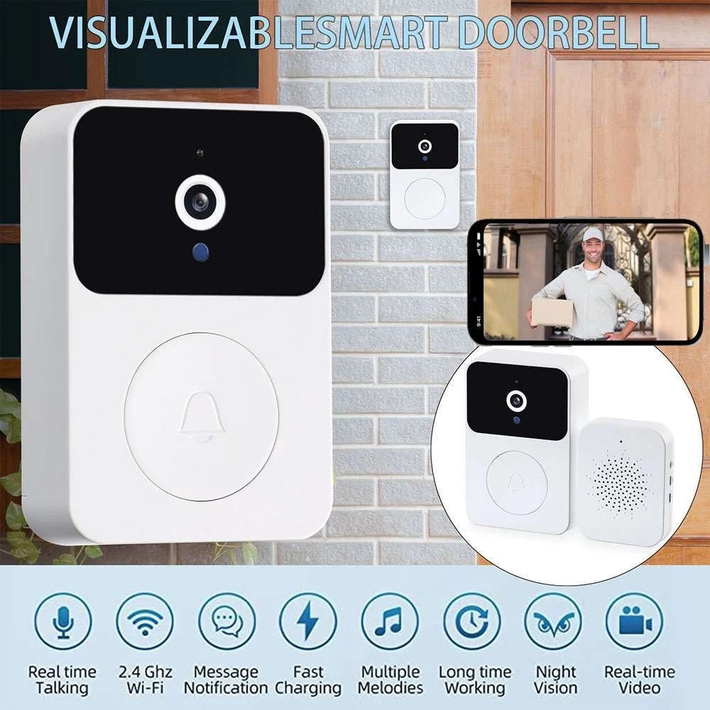 Wireless Security Smart WiFi Doorbell Intercom Video Camera Door Ring Bell Chime