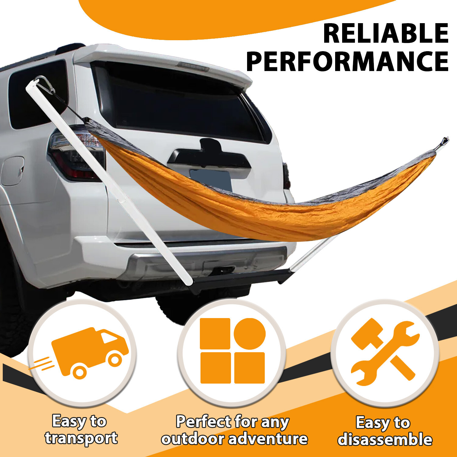 Hitch Mount Hammock Stand For All 2" Receiver Class III & IV Trailer Hitch Stand