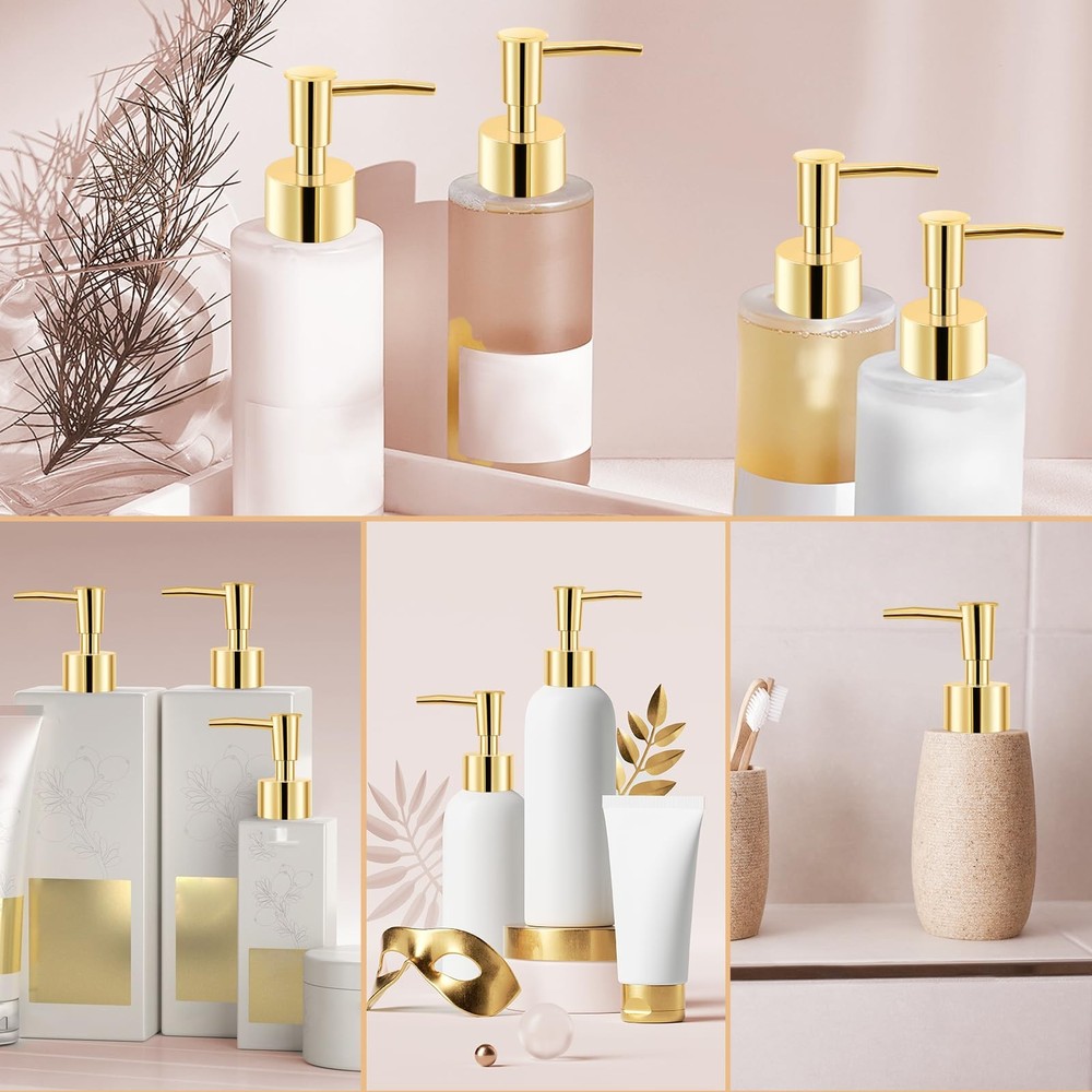 2Pack Gold Soap Dispenser Pump Replacement - for Lotion &