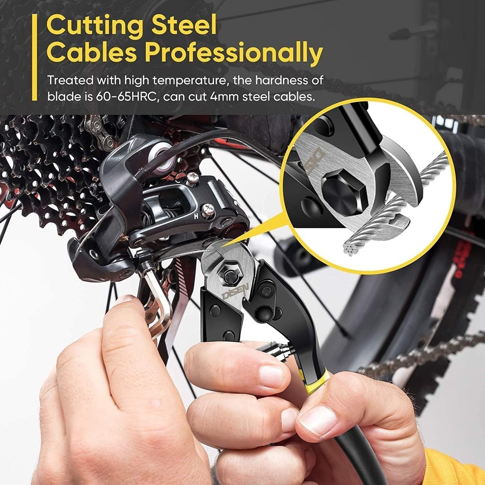 Ergonomic Cable Cutter with Spring-Loaded Action - Includes 6 Crimping Sleeves