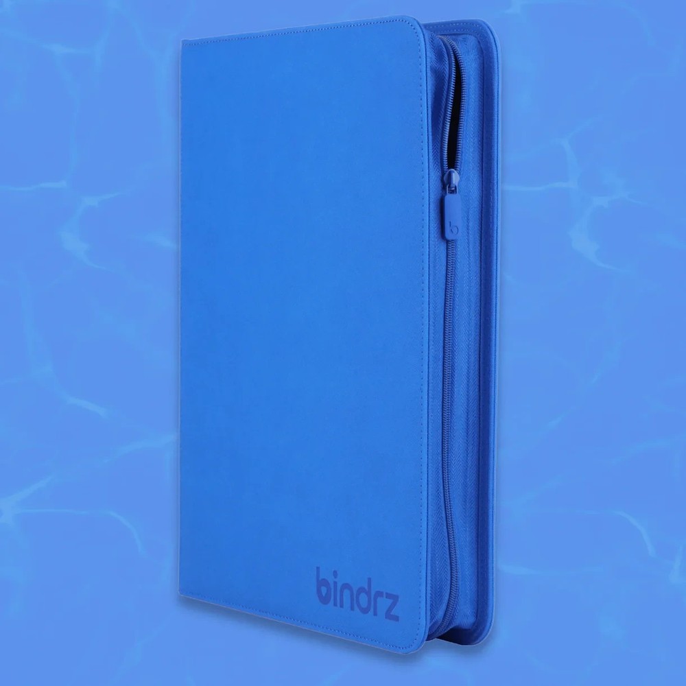 BINDRZ 9-Pocket 252 Top Loader Water Binder w/Side Loading Pockets Blue NEW