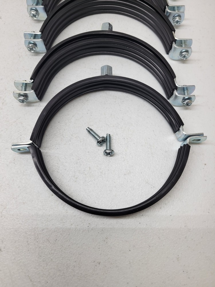 5 Pack Galvanized Pipe Hanger with Rubber Gasket 5"