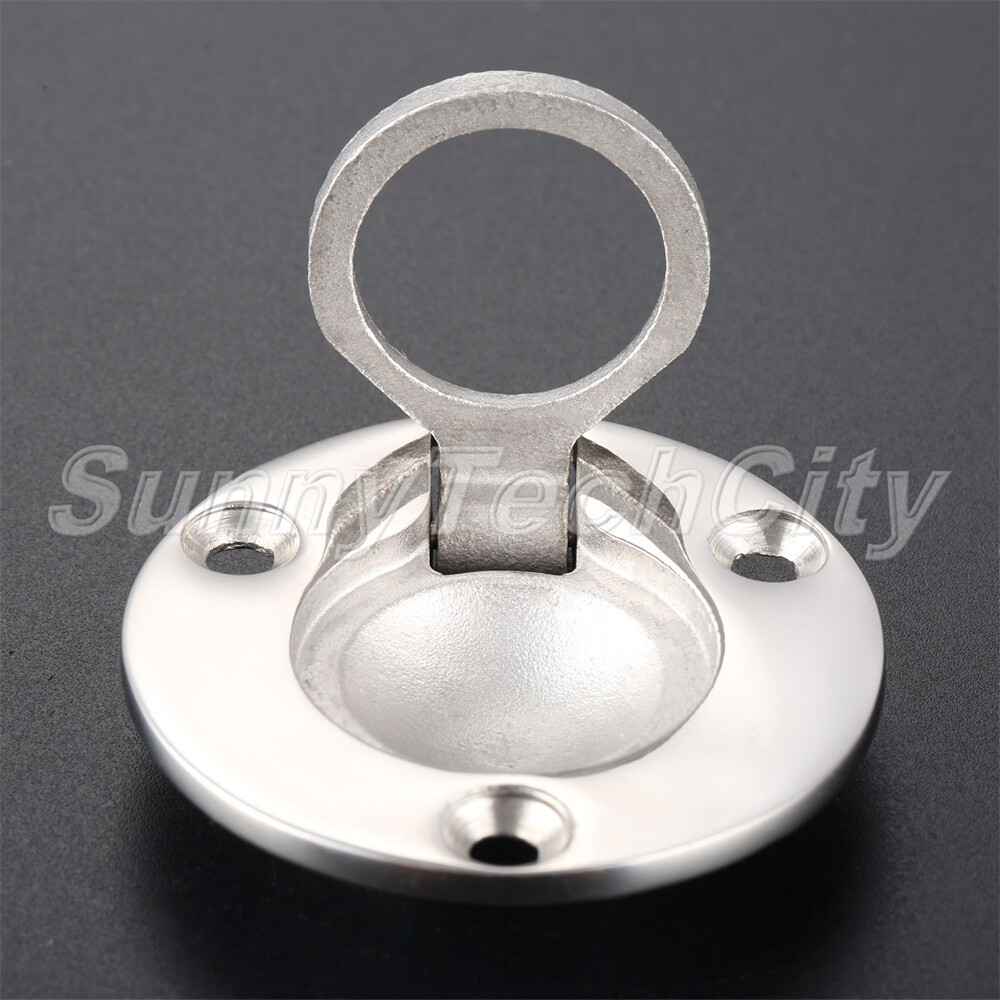 Boat 316 Stainless Round Ring Handle Flush Hatch Locker Cabinet Pull Lift Handle
