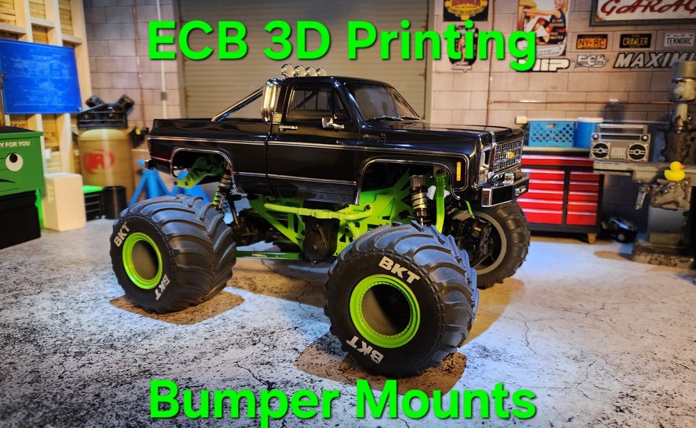 ECB 3D Printing Bumper Mounts for LMT-Mini, K10, Black