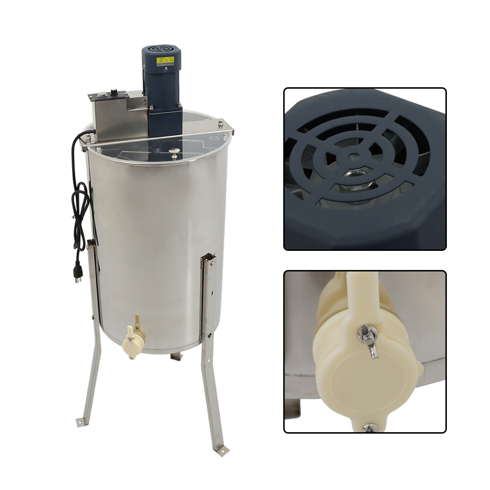 Electric Honey Extractor Stainless Steel Power Beekeeping Extractor 2/4 Frames