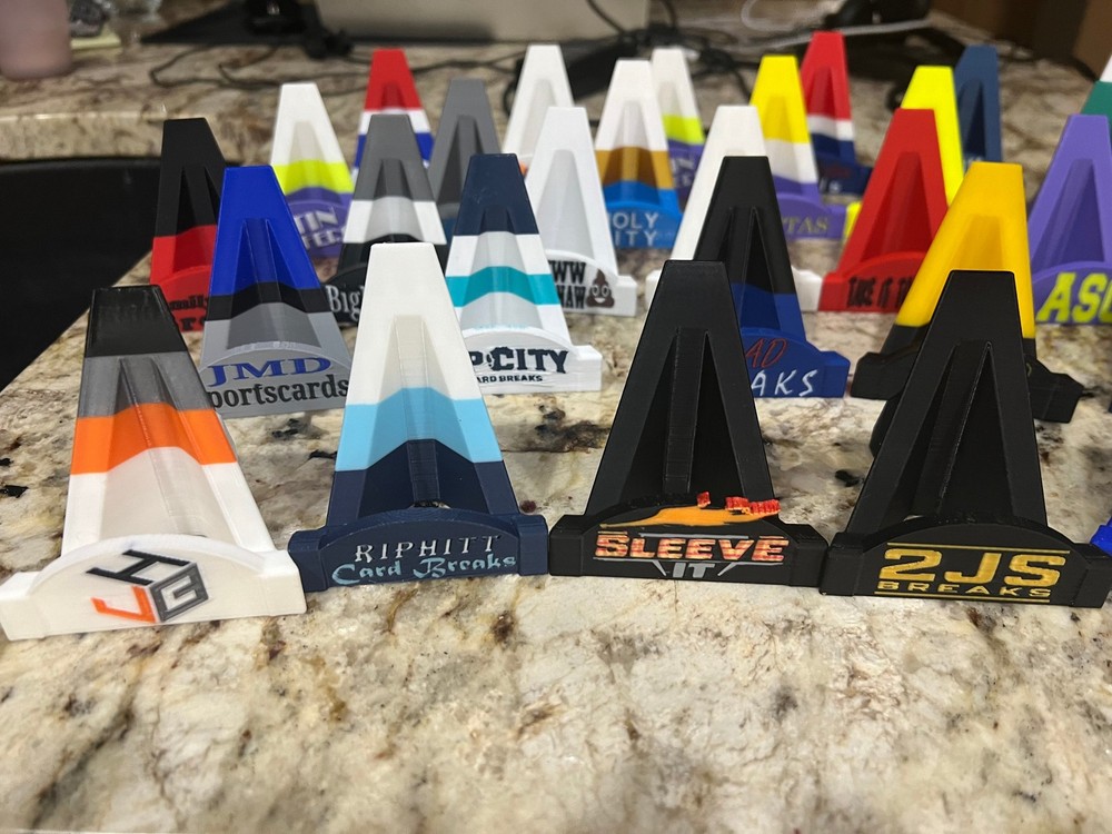 3D Printed Bleacher Card Display with 8 Custom Removable stands and Custom
