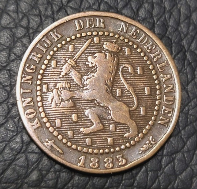 1883 Netherlands 1 Cent Coin