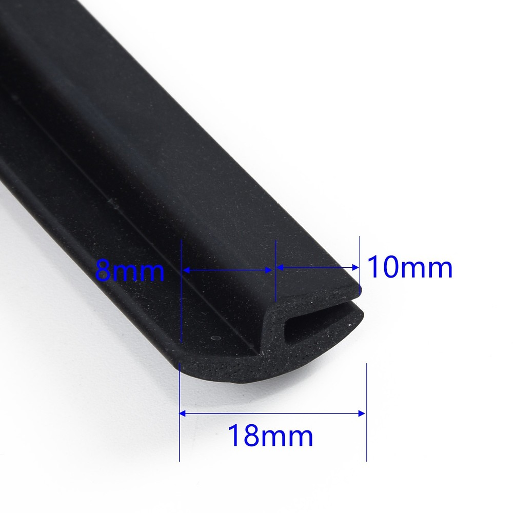 Car Front Windshield Panel Decorative Trim Rubber Strip Black Easy Installation