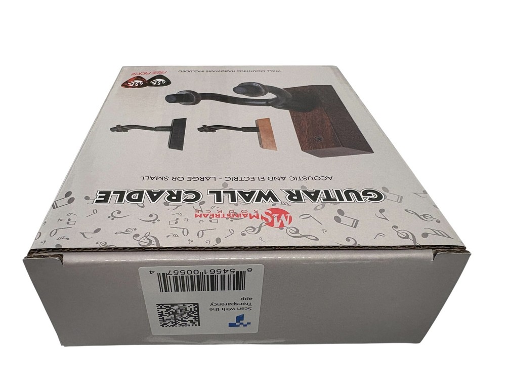 Mainstream Source® GUITAR WALL CRADLE MS002 "Free Picks" -Maple