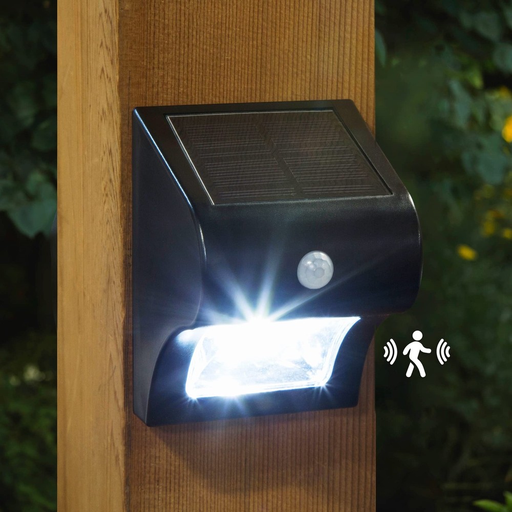 Classy Caps SL133 Solar Motion Sensor Deck & Wall Light, White