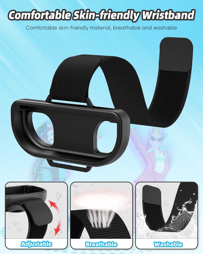 Nintendo Switch 2 Joy-Con Wristbands – Durable Adjustable Joy‑Con Strap Set