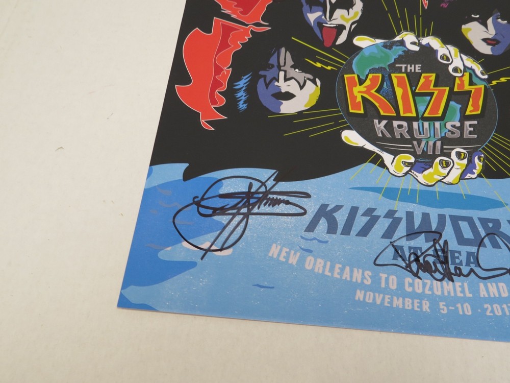 KISS KRUISE VII SIGNED AUTOGRAPHED POSTER - SINGER THAYER SIMMONS STANLEY