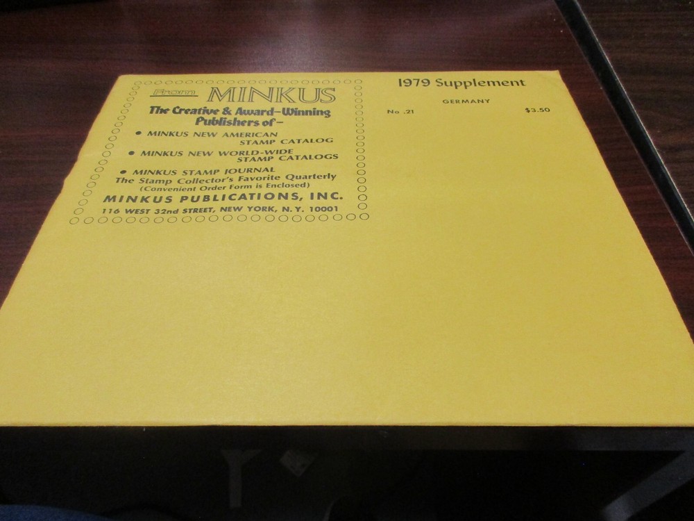 "MINKUS"  ALBUM  PAGES 1979  SUPPLEMENT GERMANY #21    W/FREE SHIPPING!!!