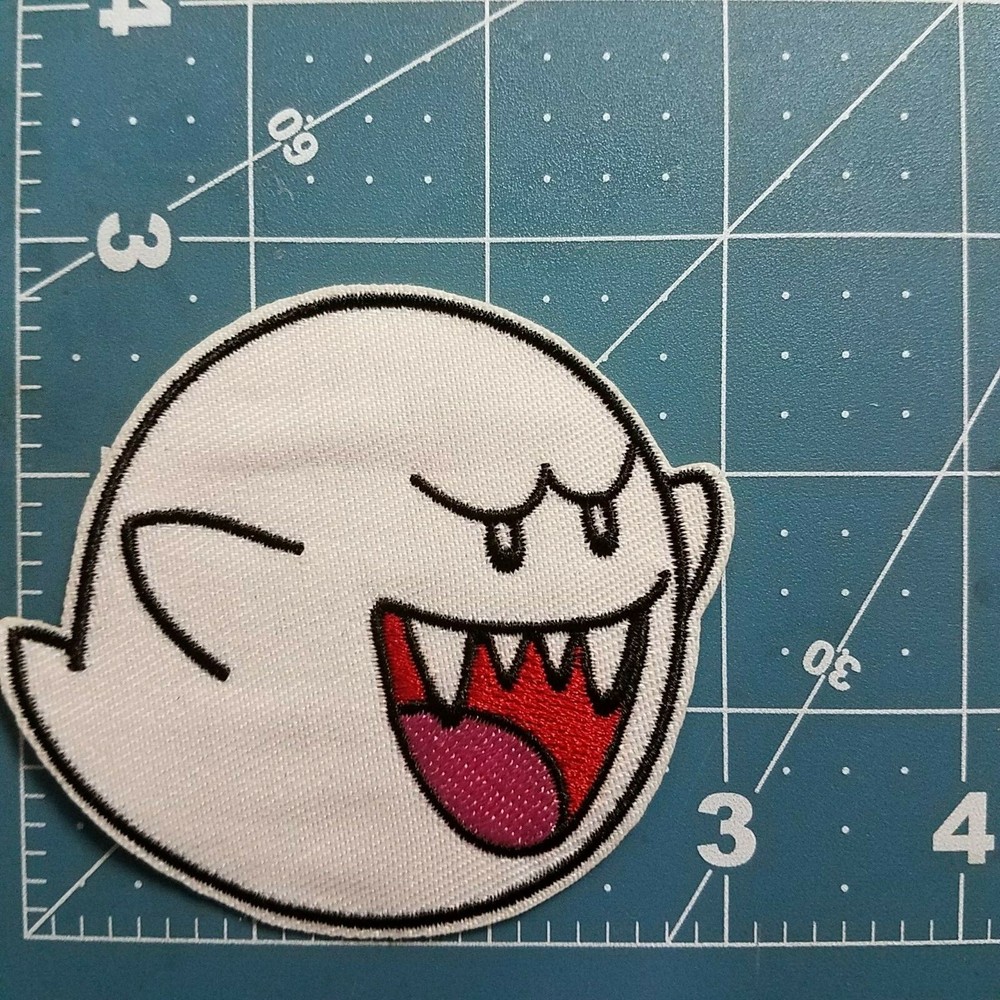 Super Mario Bros Ghost Boo Patch 3 inches tall