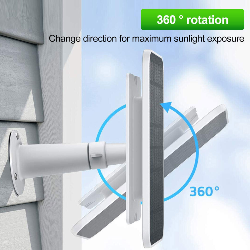 4W Solar Panel Mount Bracket Power Cable Kit for Eufy Eufycam Cam E/2C/E/2 Pro