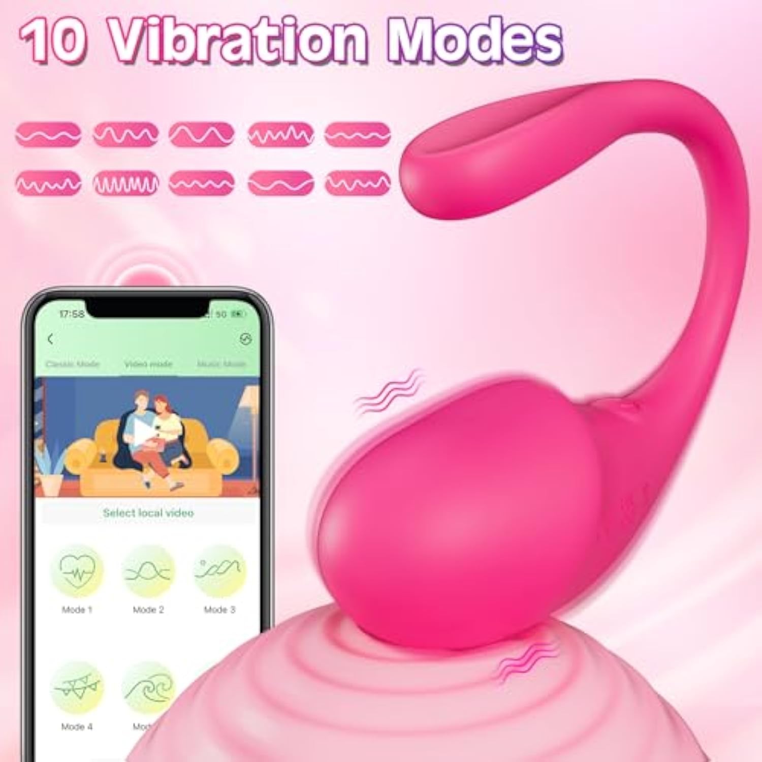 APP Remote Bullet Egg Wearable Clit Vibrator G-Spot Massager Sex Toys for Women