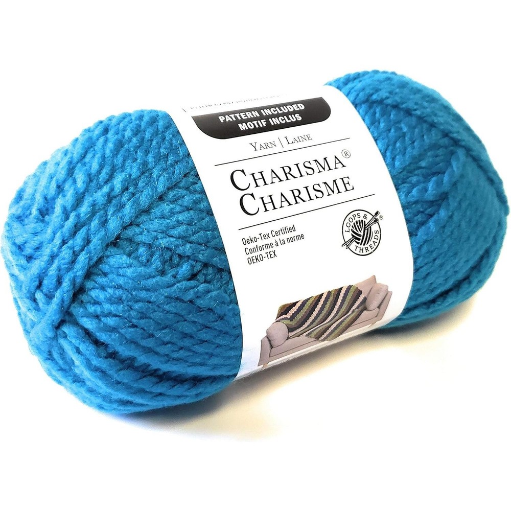 Blue Loops and Thread Yarn, 3.5 oz for Crafting