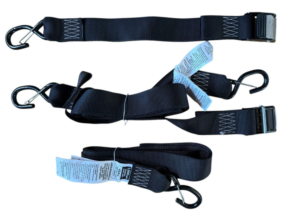 Hampton Ratchet Tie Down Set - 3 Count - 1000 Lb Limit