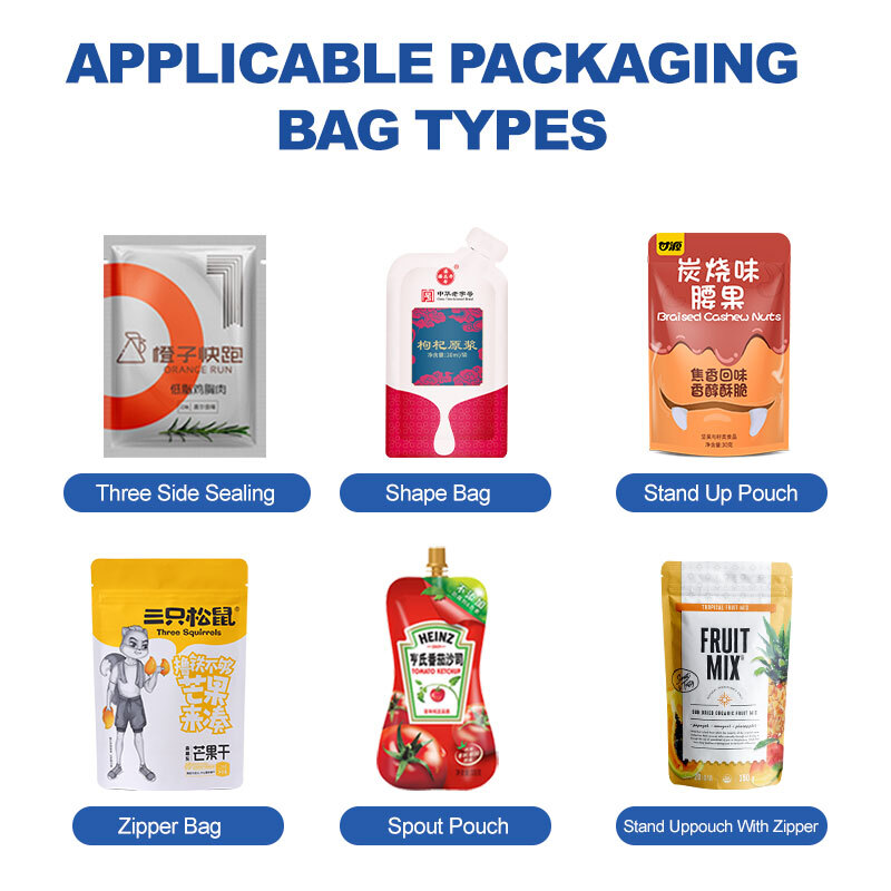 Automatic 50-500ml Liquid Paste Premade Bag Filling Bagging Machine