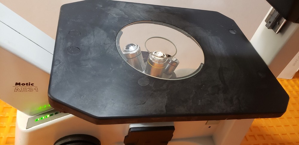 Motic AE31 Series Inverted Microscope with 3 Objectives