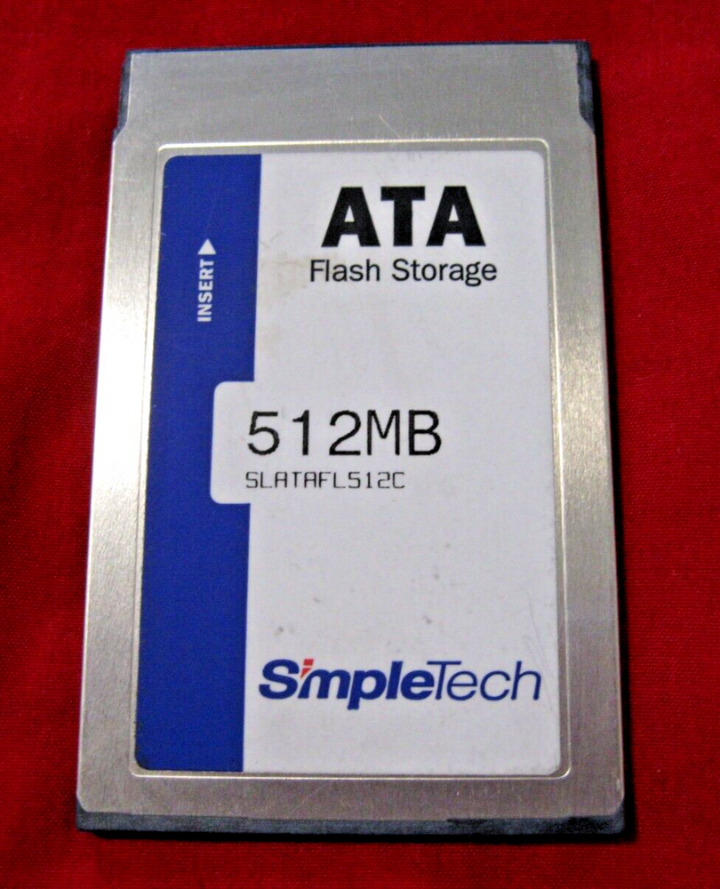 SIMPLETECH ATA PC CARD FLASH STORAGE 512MB TESTED! FAST FREE SHIPPING!!