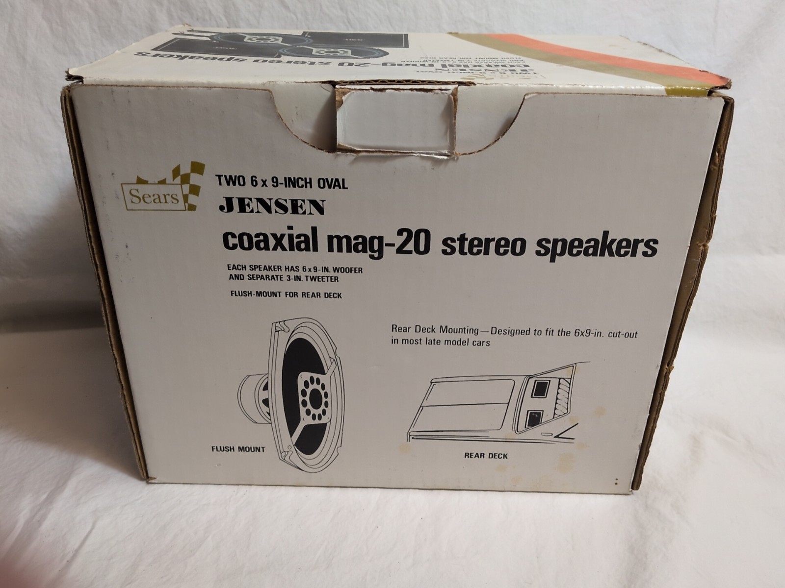 Vintage Sears Jensen Mag-20 stereo speakers NOS