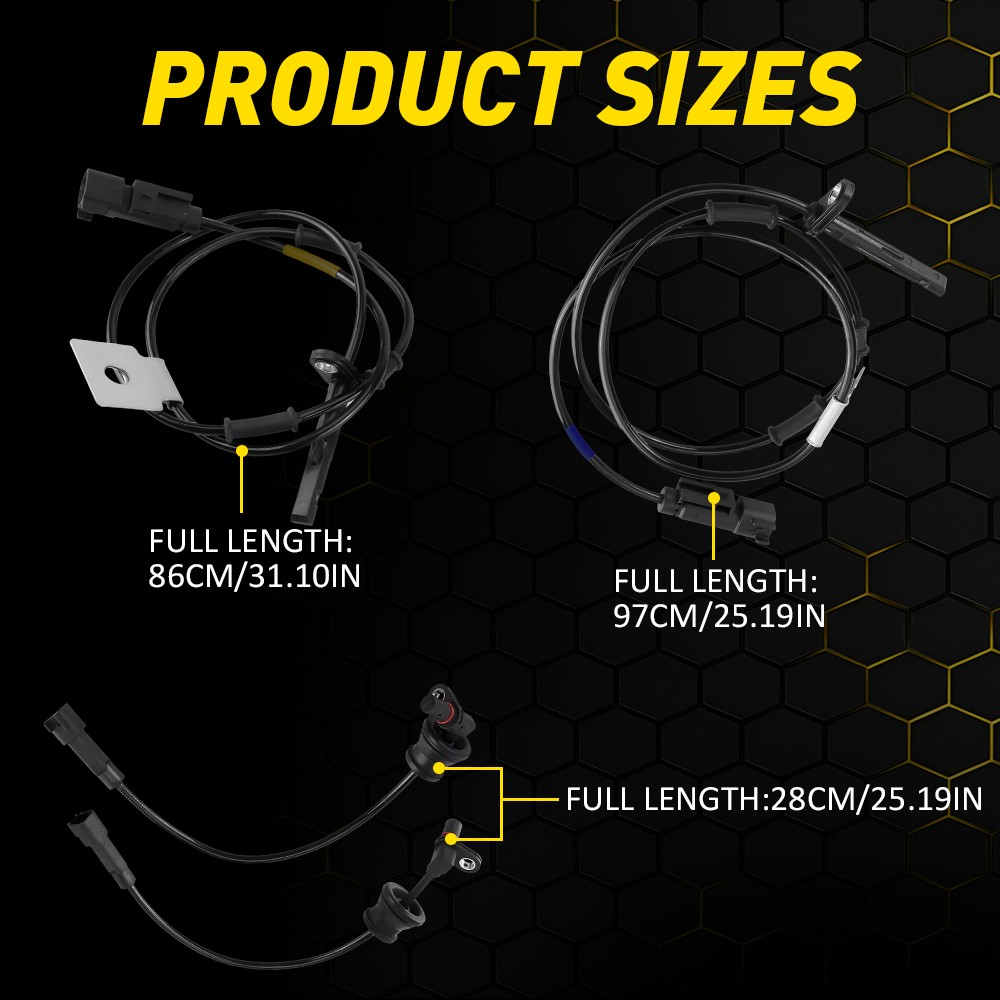 4X Front Rear Left&Right ABS Wheel Speed Sensor for 2010-17 Equinox Chevrolet ER
