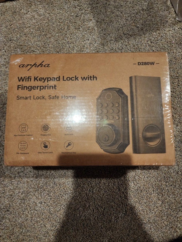 Arpha D280W WiFi Smart Deadbolt Lock New