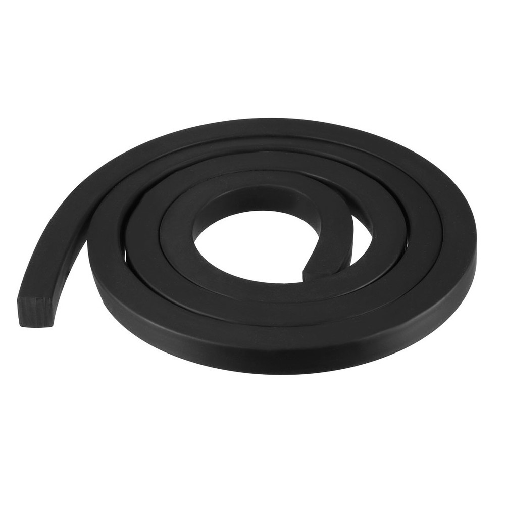 Solid Rectangle Rubber Seal Strip 10mm Wide 10mm Thick, 1 Meter Long Black