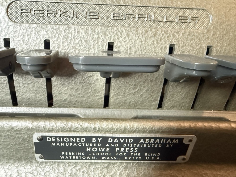 Perkins Braille Typewriter Model E David Abraham Limited Testing Rare